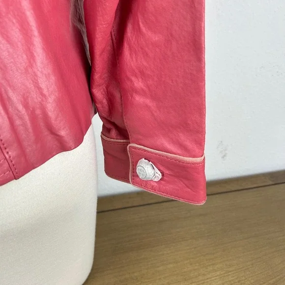 Bradley Bayou Pink Leather Blazer XS Regina George Mean Girls Elle Woods Costume - Picture 11 of 12